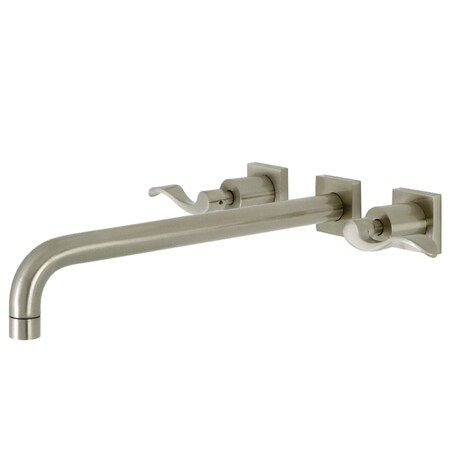 Kingston Brass KS6048DFL Wall Mount Tub Faucet, Brushed Nickel KS6048DFL